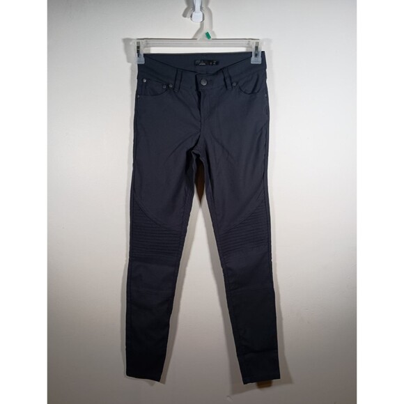 prAna Pants Brenna Moto Womens Gray Skinny Slim Stretch Nylon Jegging Size 2 - Picture 1 of 7